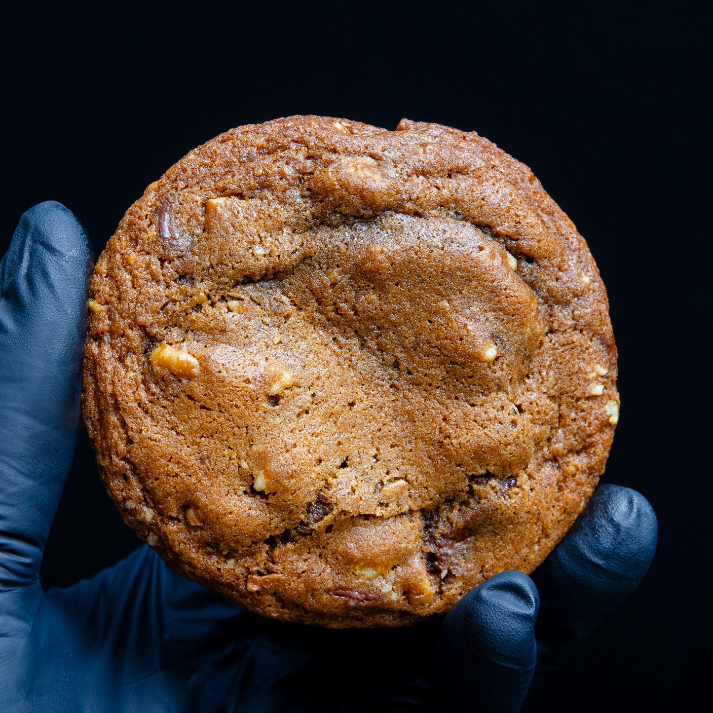“Individually wrapped artisan chocolate chip cookie with rum and Belgian chocolate ingredients.”